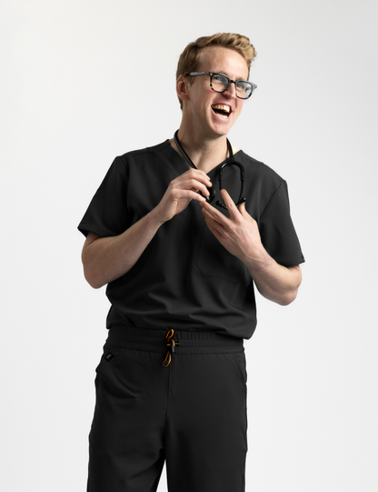 Black Male Scrub Top