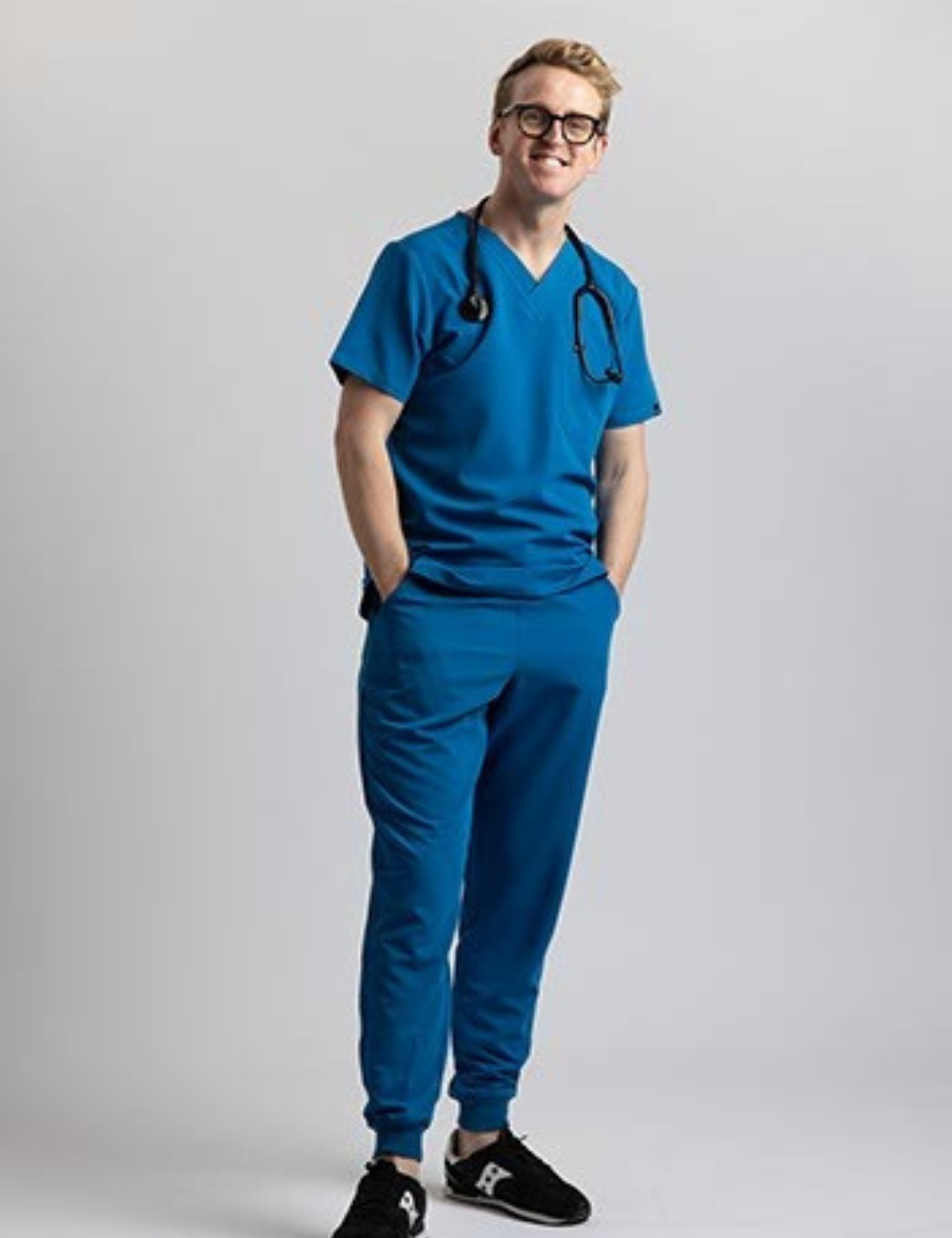 Blue Male Scrub Set