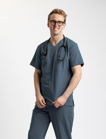 Grey Male Scrub Top