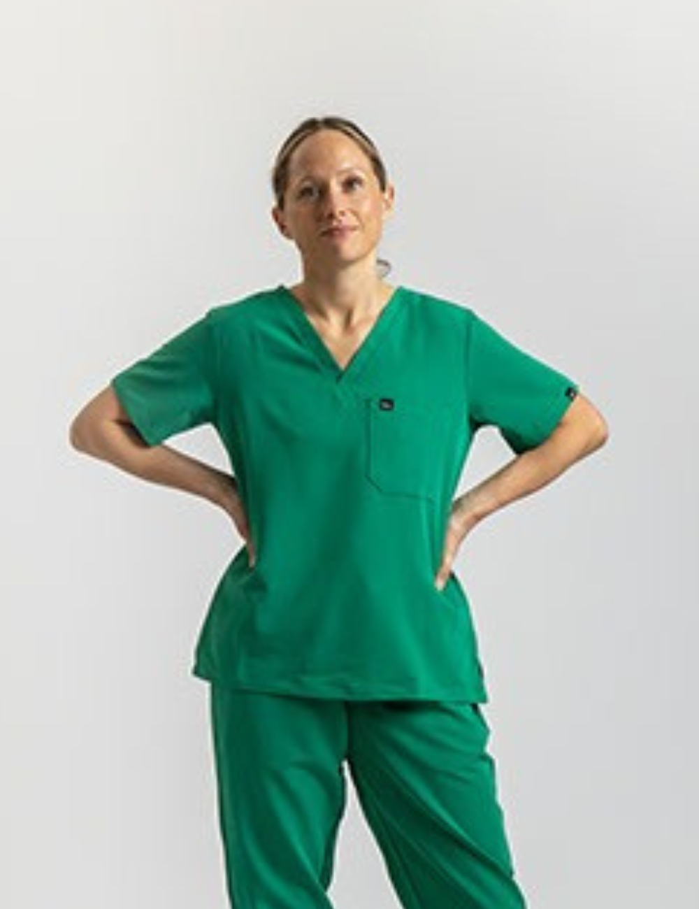Green Female Scrub Top